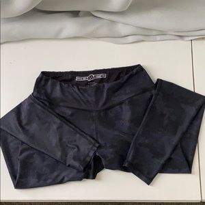 Feed Me Fight Me black digital camo leggings